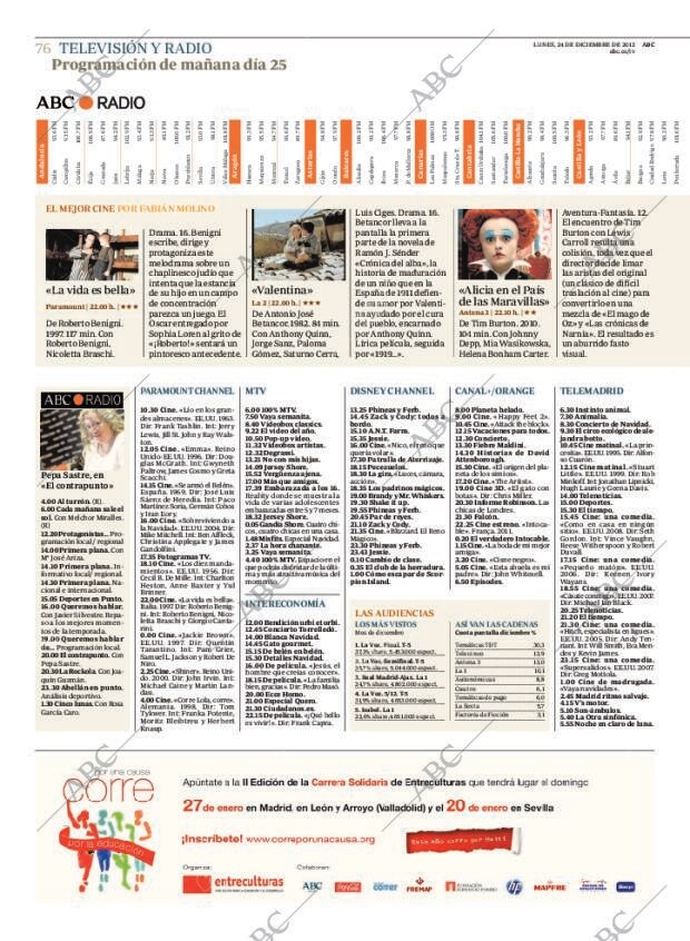 ABC MADRID 24-12-2012 página 76