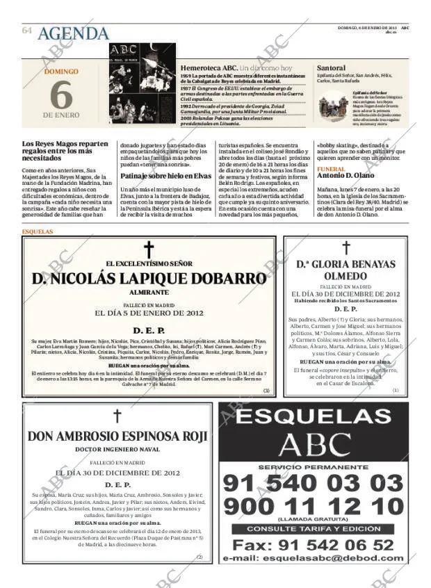 ABC MADRID 06-01-2013 página 64