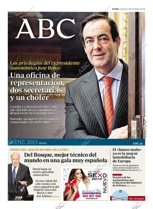 ABC MADRID 08-01-2013 página 1