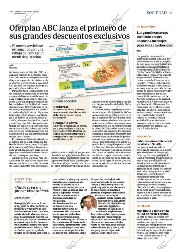 ABC MADRID 15-01-2013 página 41