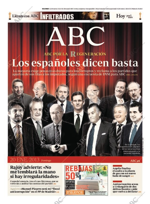 ABC MADRID 20-01-2013 página 1