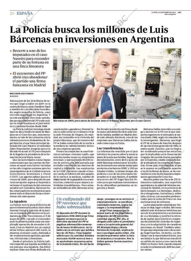 ABC MADRID 21-01-2013 página 20
