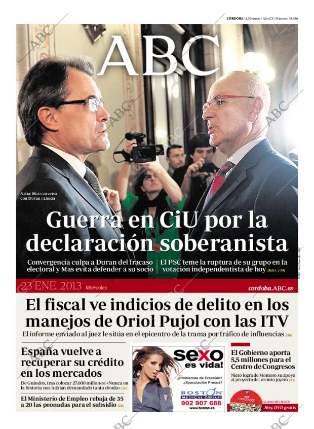 ABC CORDOBA 23-01-2013 página 1