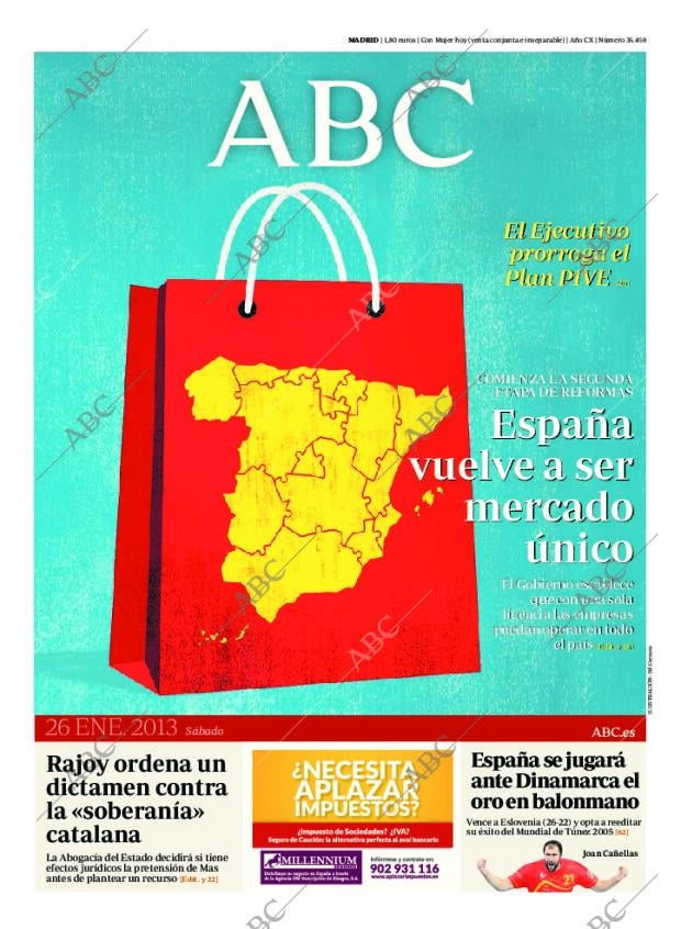 ABC MADRID 26-01-2013 página 1