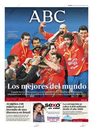 ABC MADRID 28-01-2013 página 1