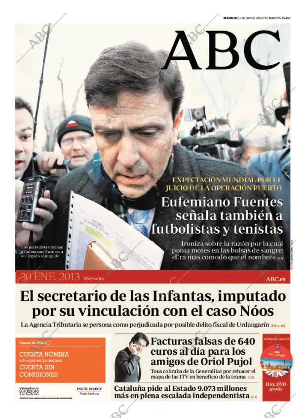 ABC MADRID 30-01-2013 página 1