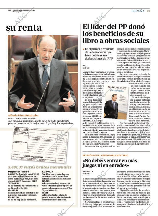 ABC MADRID 14-02-2013 página 19