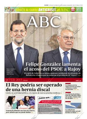 ABC MADRID 16-02-2013 página 1