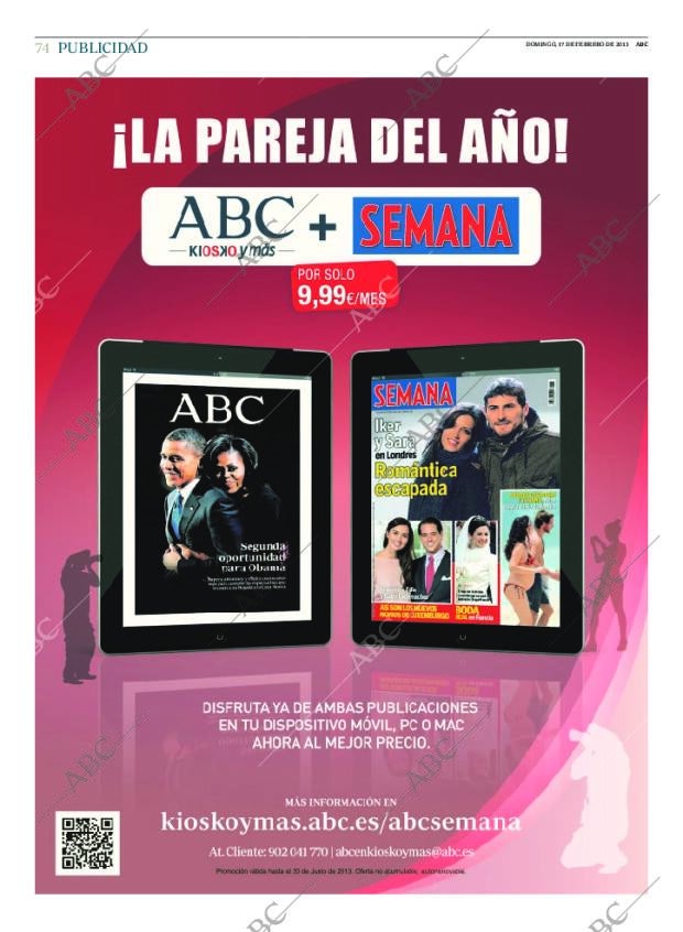 ABC MADRID 17-02-2013 página 74