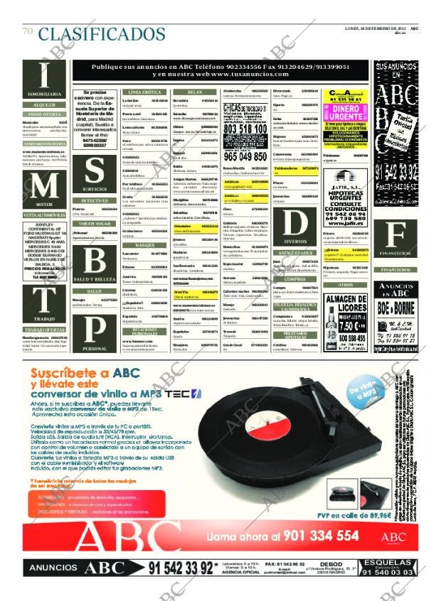 ABC MADRID 18-02-2013 página 70