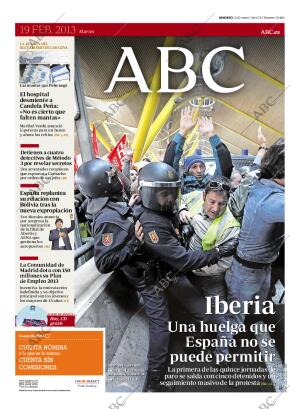 ABC MADRID 19-02-2013 página 1