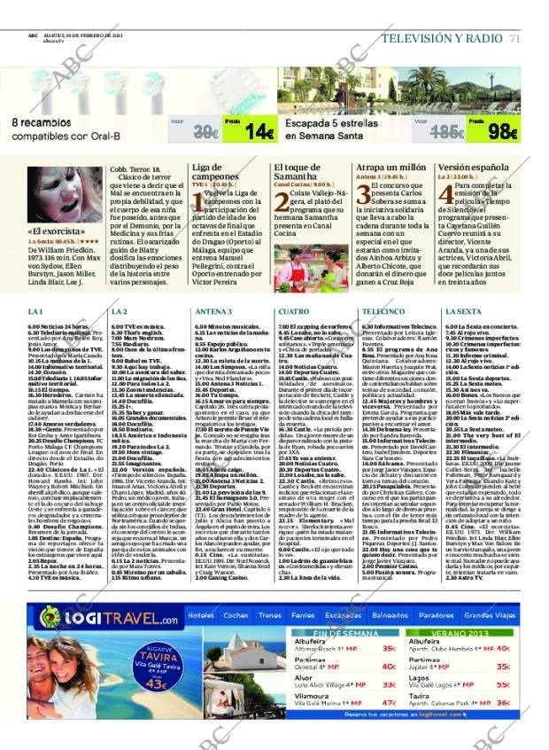 ABC MADRID 19-02-2013 página 71