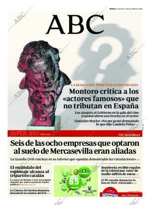 ABC SEVILLA 20-02-2013 página 1
