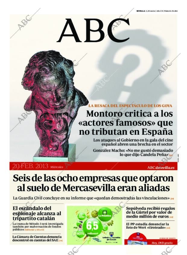 ABC SEVILLA 20-02-2013 página 1