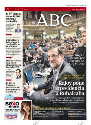 ABC SEVILLA 21-02-2013 página 1
