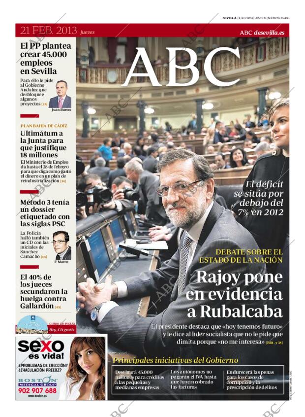 ABC SEVILLA 21-02-2013 página 1