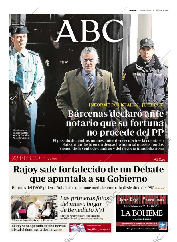 ABC MADRID 22-02-2013 página 1