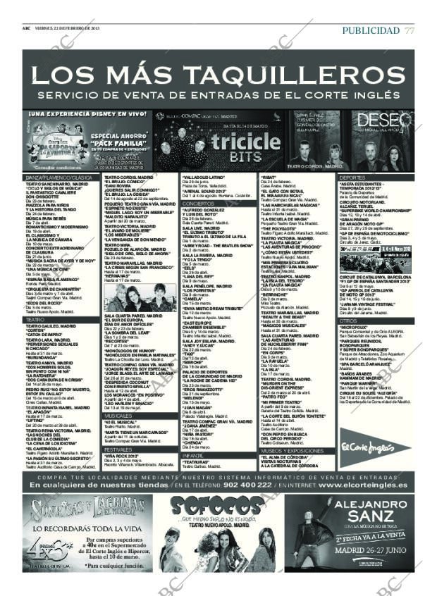 ABC MADRID 22-02-2013 página 77
