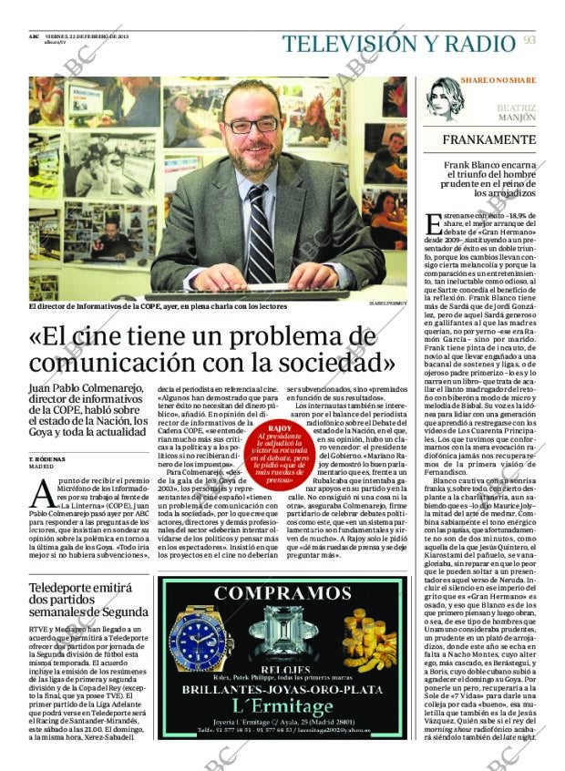 ABC MADRID 22-02-2013 página 93
