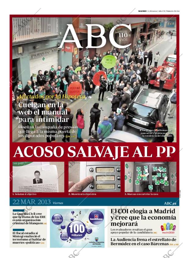 ABC MADRID 22-03-2013 página 1