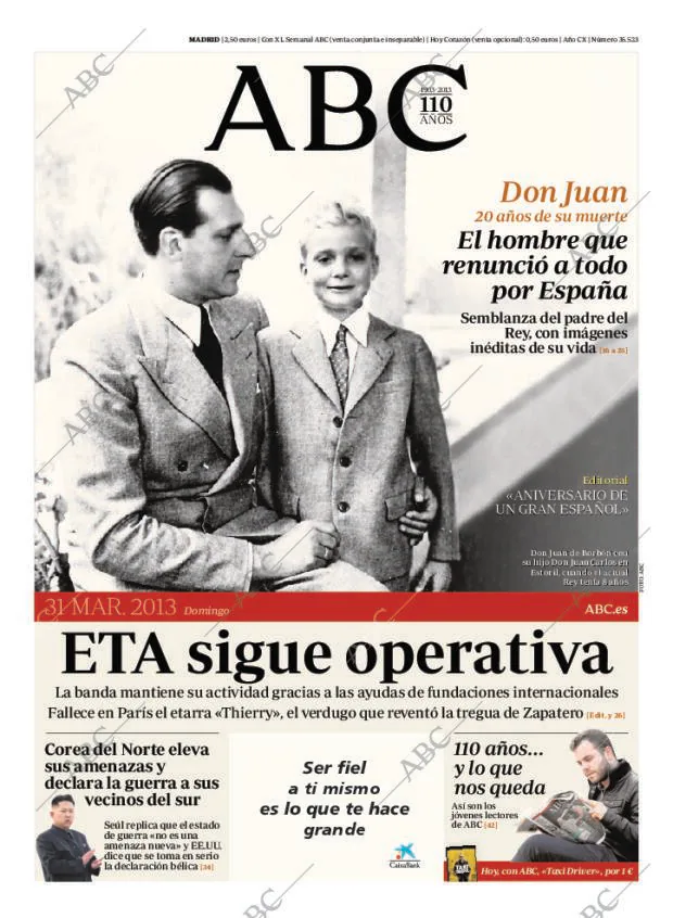 ABC MADRID 31-03-2013 página 1