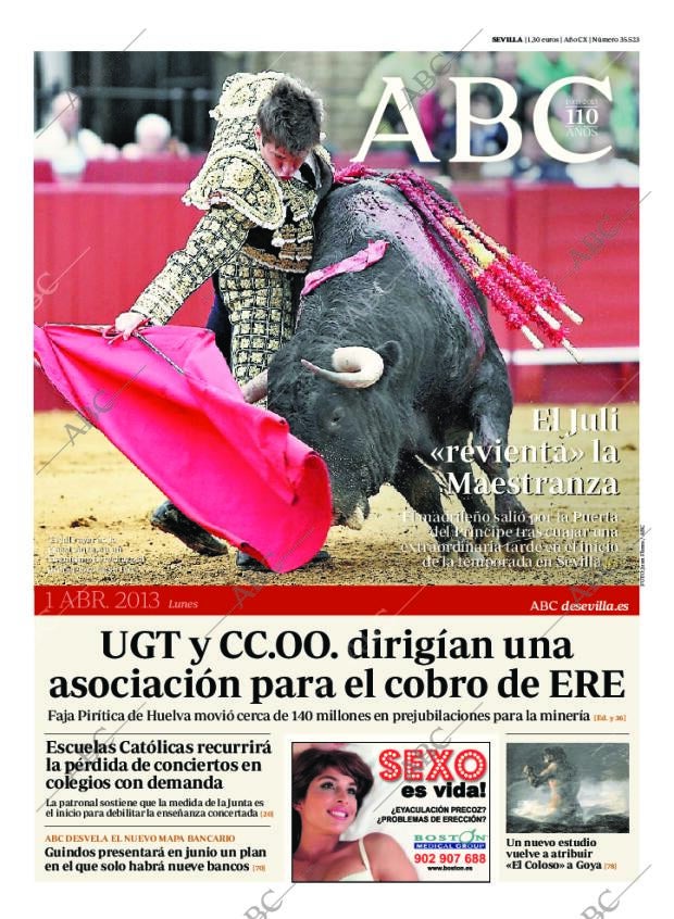 ABC SEVILLA 01-04-2013 página 1