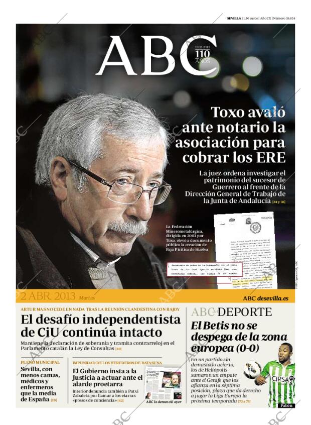 ABC SEVILLA 02-04-2013 página 1