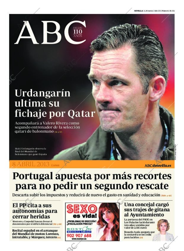 ABC SEVILLA 08-04-2013 página 1