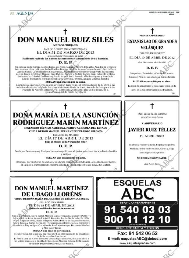ABC MADRID 19-04-2013 página 90