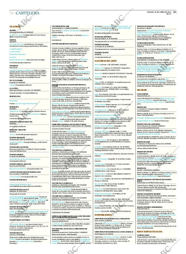 ABC MADRID 20-04-2013 página 74
