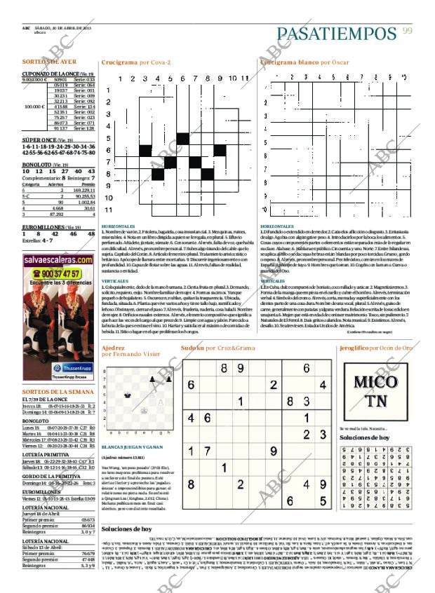 ABC MADRID 20-04-2013 página 99