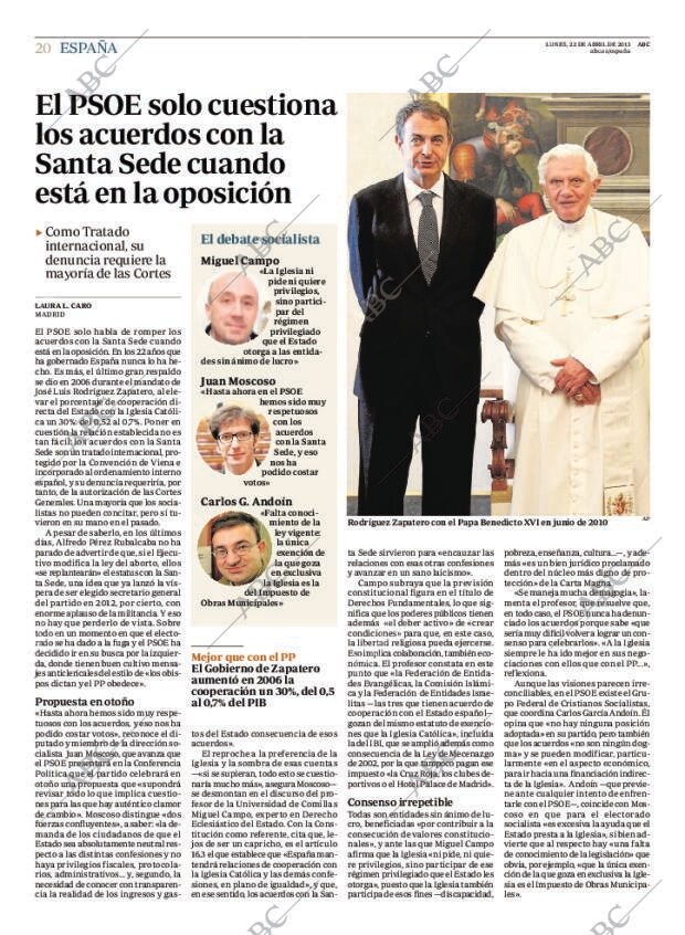 ABC MADRID 22-04-2013 página 20