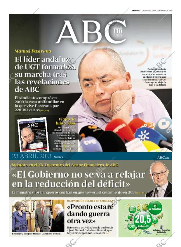 ABC MADRID 23-04-2013 página 1