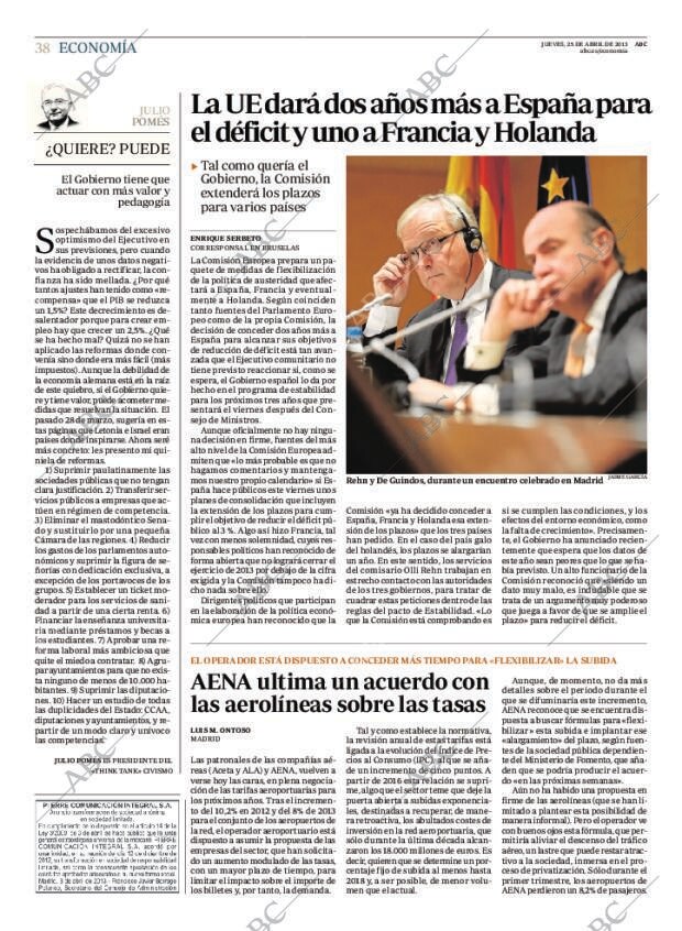 ABC MADRID 25-04-2013 página 38