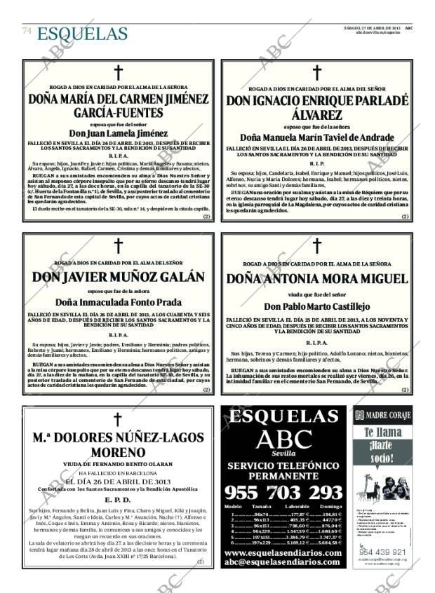 ABC SEVILLA 27-04-2013 página 74