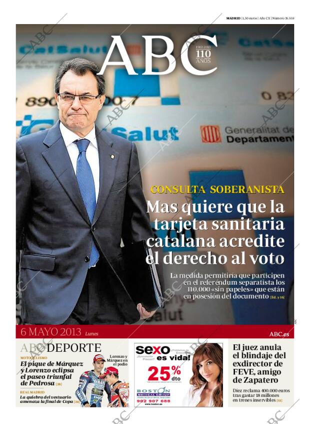 ABC MADRID 06-05-2013 página 1
