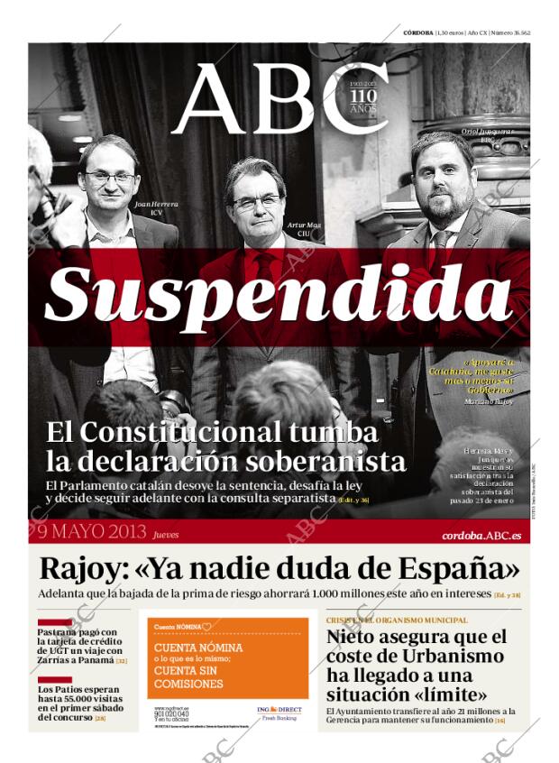 ABC CORDOBA 09-05-2013 página 1
