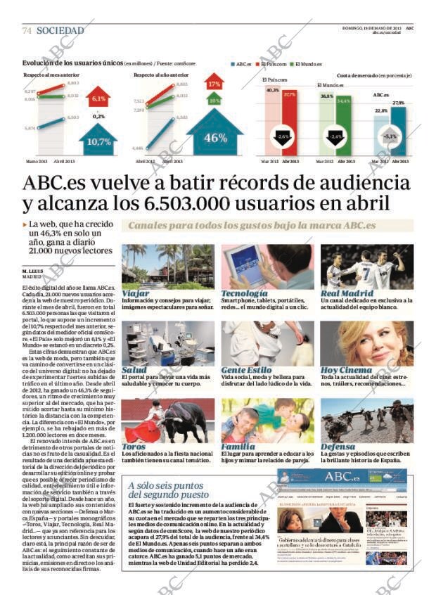 ABC MADRID 19-05-2013 página 74