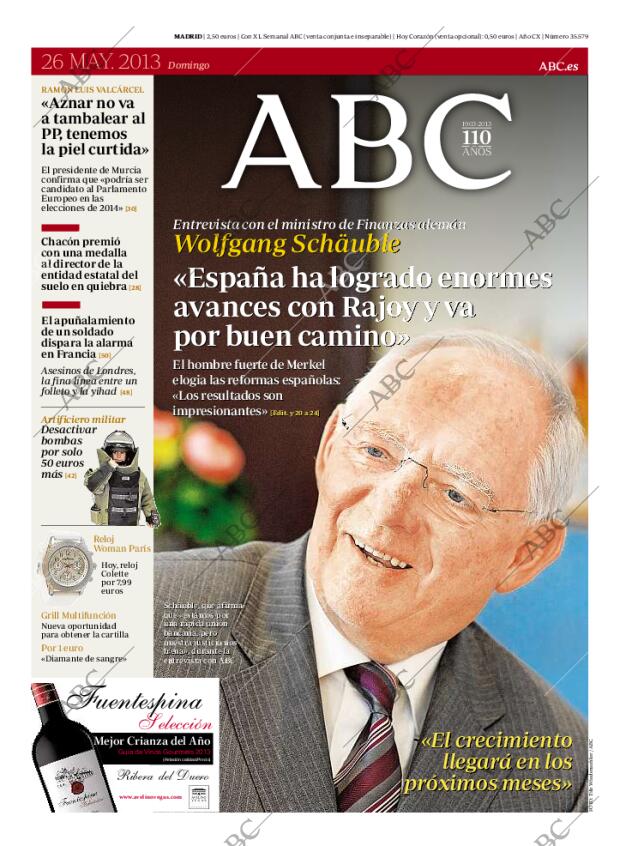 ABC MADRID 26-05-2013 página 1