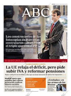 ABC MADRID 30-05-2013 página 1