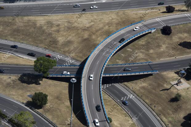 Reportaje desde la torre espacio (vista aerea) Madrid 12/06/2013 Foto Matias...