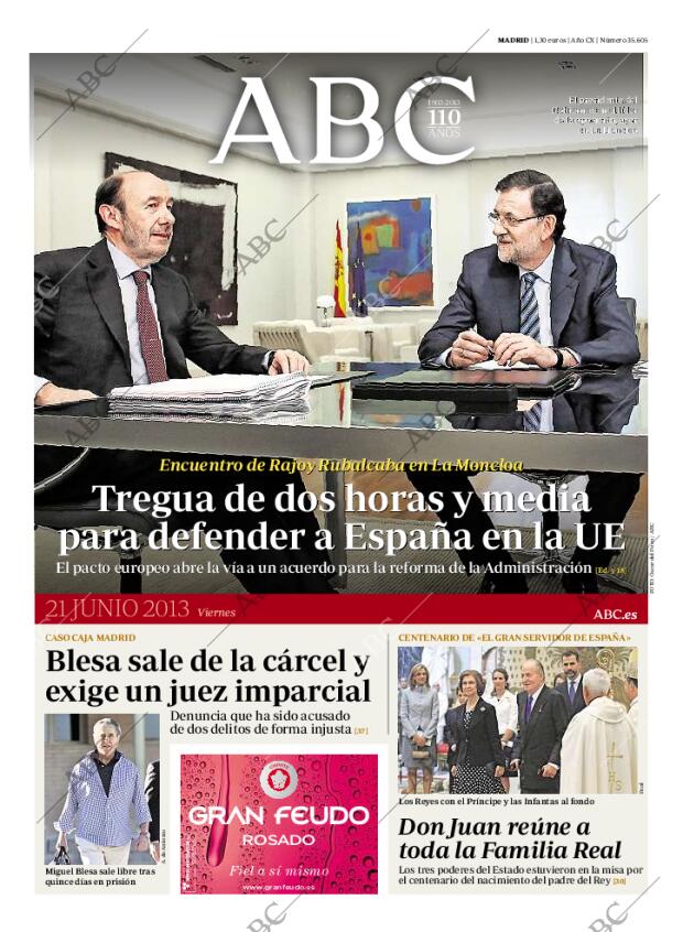 ABC MADRID 21-06-2013 página 1