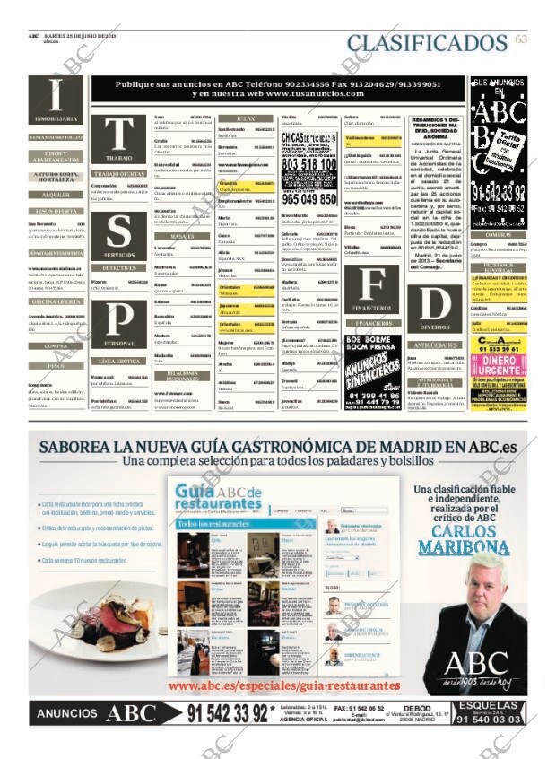 ABC MADRID 25-06-2013 página 63