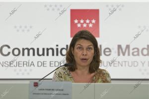 Lucía Figar en rueda de prensa sobre la subida de las tasas universitarias Foto,...