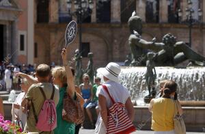 Rober Solsona.....20130730.....Valencia......Turistas por el centro de...