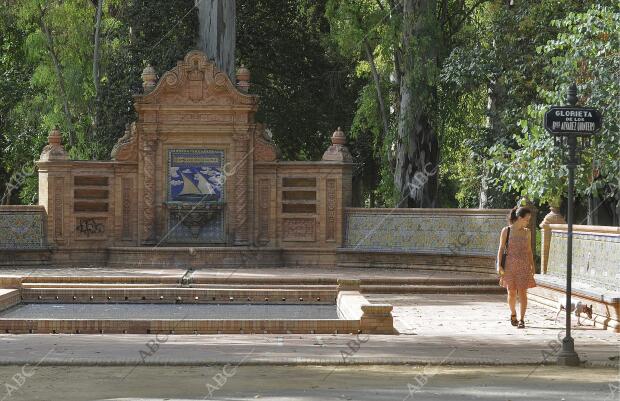 En la imagen, la glorieta de los Hermanos Álvarez Quintero