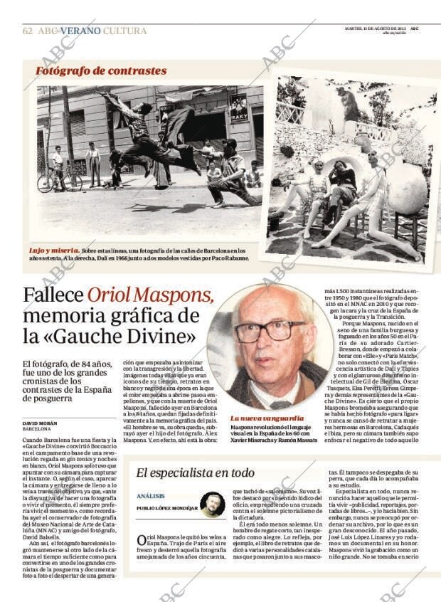 ABC MADRID 13-08-2013 página 62