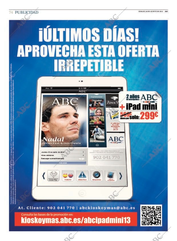 ABC MADRID 24-08-2013 página 74