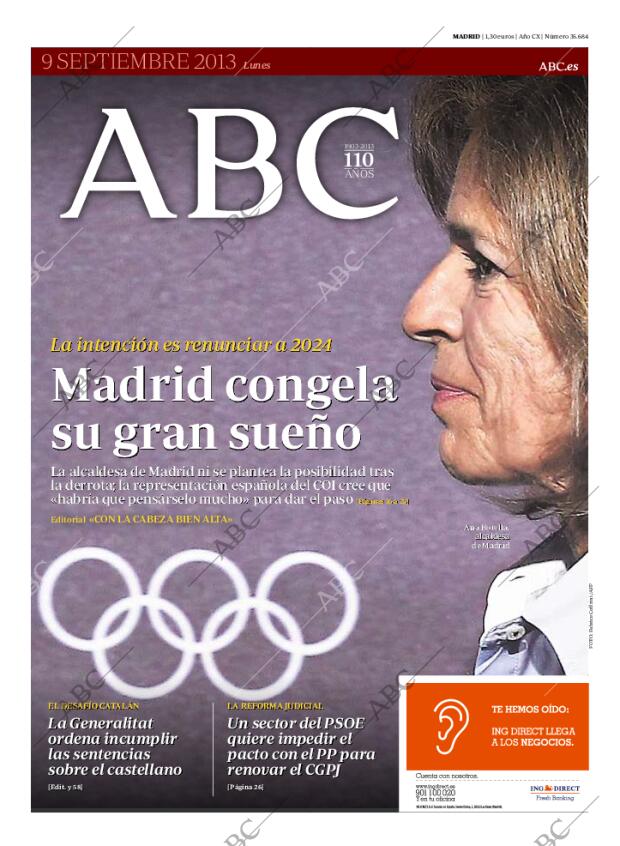 ABC MADRID 09-09-2013 página 1