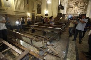 Estado de la Basílica del Pilar tras la explosión foto Fabián Simón archdc